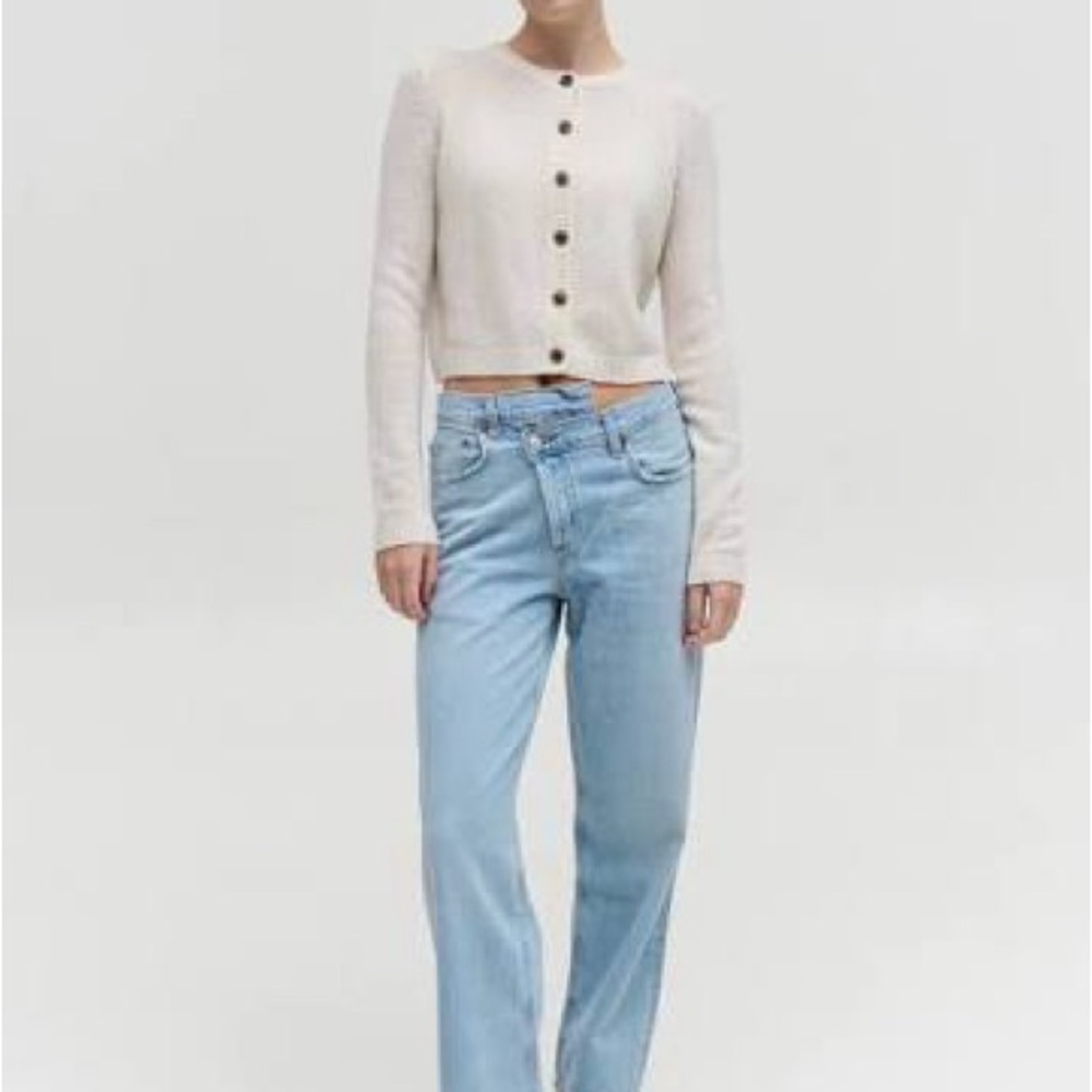 Agolde Light Blue Criss-Cross Jeans